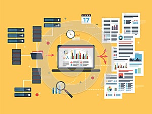 Cloud computing devices, data network and business intelligence.