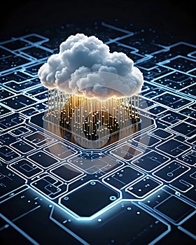 Cloud computing concept graphic design