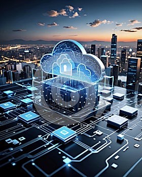 Cloud computing concept graphic design