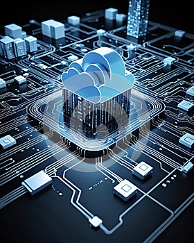 Cloud computing concept graphic design