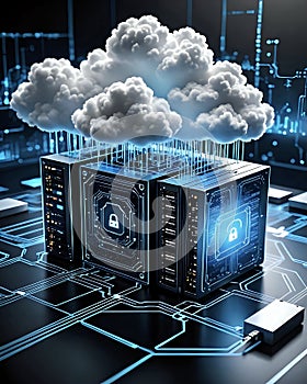 Cloud computing concept graphic design