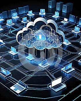 Cloud computing concept graphic design