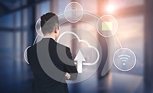 Cloud computing and digital data integration network concept Parse