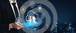 Cloud computing and digital data integration network concept Parse