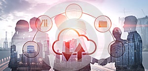 Cloud computing and digital data integration network concept Parse