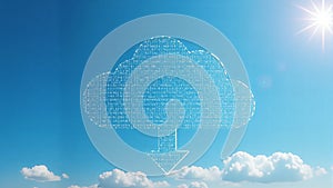 Cloud Computing, Digital Download Concept Sky