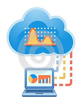 Cloud, computing, electronic, commerce, service illustration.