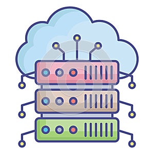 Cloud computing Fill Vector icon which can easily modify or edit
