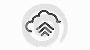 Cloud Computing Filter Outline Icon for Online Technology Solutions and Data Processing Illustration