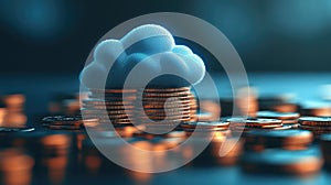 Cloud Computing and Financial Growth Concept