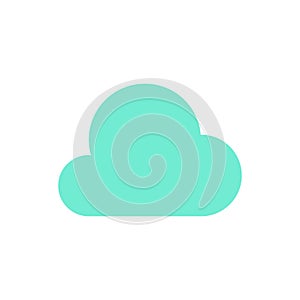 Cloud computing flat color ui icon