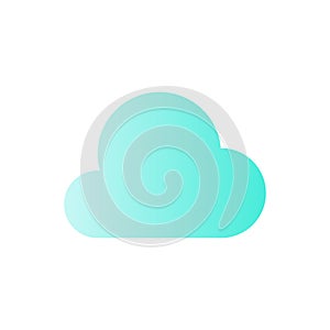 Cloud computing flat gradient color ui icon