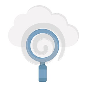 Cloud computing Flat Vector icon which can easily modify or edit