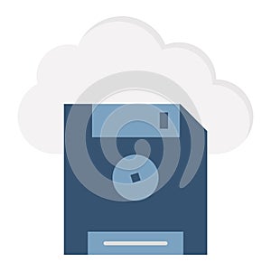 Cloud computing Flat  Vector icon which can easily modify or edit
