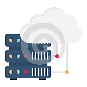 Cloud computing Flat  Vector icon which can easily modify or edit