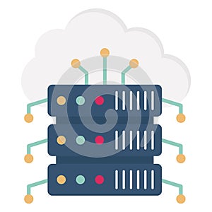 Cloud computing Flat  Vector icon which can easily modify or edit