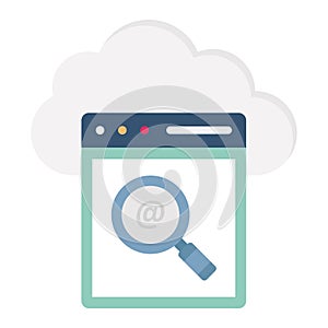 Cloud computing Flat  Vector icon which can easily modify or edit