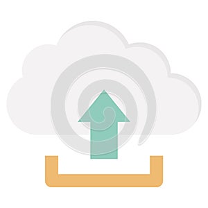 Cloud computing Flat  Vector icon which can easily modify or edit