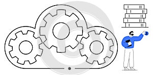 Cloud Computing with Gear Mechanisms and Data Storage Representation