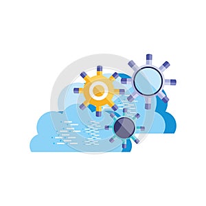 cloud computing with gear pinions