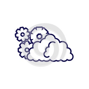 Cloud computing with gears pinion