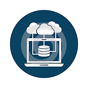 Cloud computing glyph background icon which can easily modify or edit