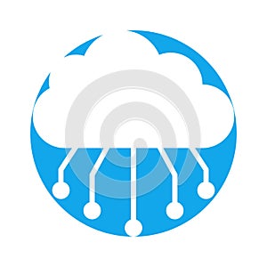 Cloud computing Glyph Background vector icon which can easily modify or edit