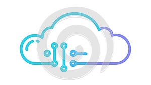 Cloud Computing Hardware Technology Architecture, vector design Generative AI