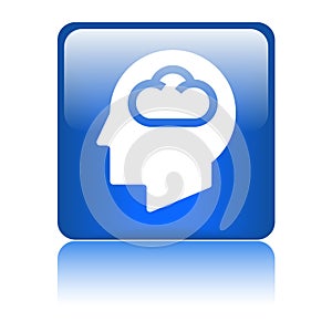 Cloud computing head icon