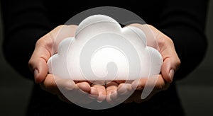 Cloud computing held in hands