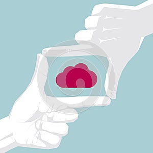 Cloud computing icon design.