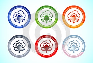 Cloud computing icon design illustration. Data storage and tech icon