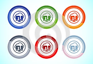 Cloud computing icon design illustration. Data storage and tech icon