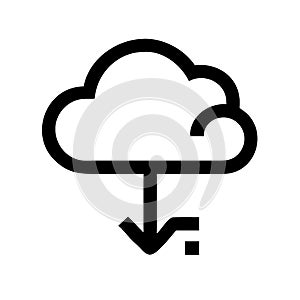 Cloud computing icon flat vector photo