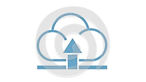 Line represents connectivity. Simple minimalist design on a white