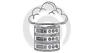 Cloud computing icon isolated on white background