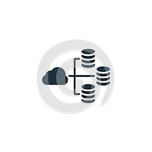Cloud Computing icon. Monochrome simple Remote Work icon for templates, web design and infographics