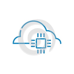 Cloud computing icon photo