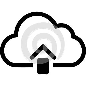 Cloud computing icon representing data storage and online services