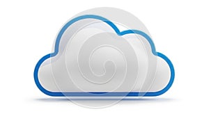 Cloud computing icon represents data storage and management services online