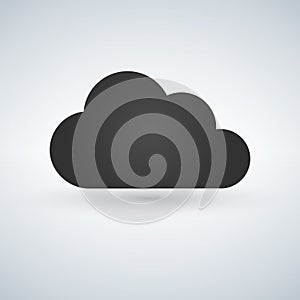 Cloud computing icon . server, network, technology, data center concept. Isolated on white background. Trendy Flat style for photo