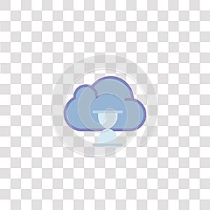 cloud computing icon sign and symbol. cloud computing color icon for website design and mobile app development. Simple Element