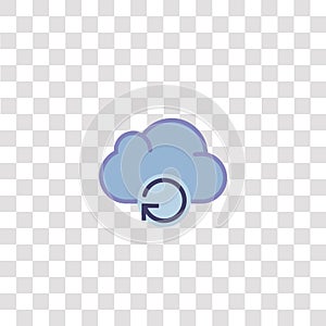 cloud computing icon sign and symbol. cloud computing color icon for website design and mobile app development. Simple Element