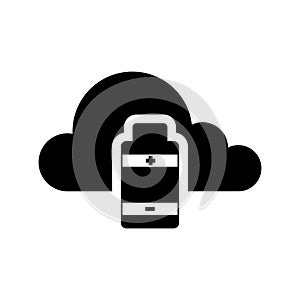 Cloud computing icon with an usb symbol