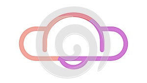 Cloud Computing Icon Vector in Gradient Flat Style, vector design Generative AI