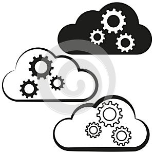 Cloud computing icon. Vector illustration. EPS 10.