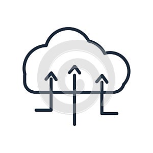 Cloud computing icon vector isolated on white background, Cloud computing sign