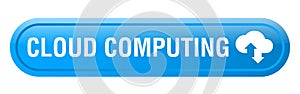 Cloud computing icon web button