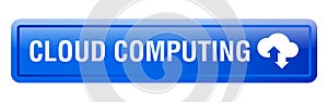 Cloud computing icon web button