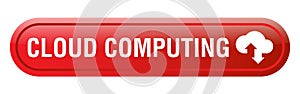 Cloud computing icon web button